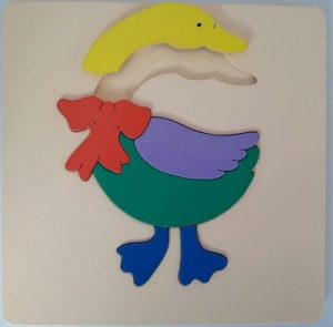 mainan edukatif anak puzzle hewan binatang bebek-min