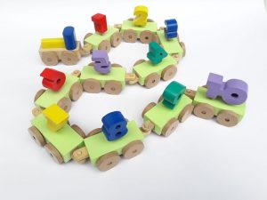 Mainan Edukasi Balok Kayu Kereta 
