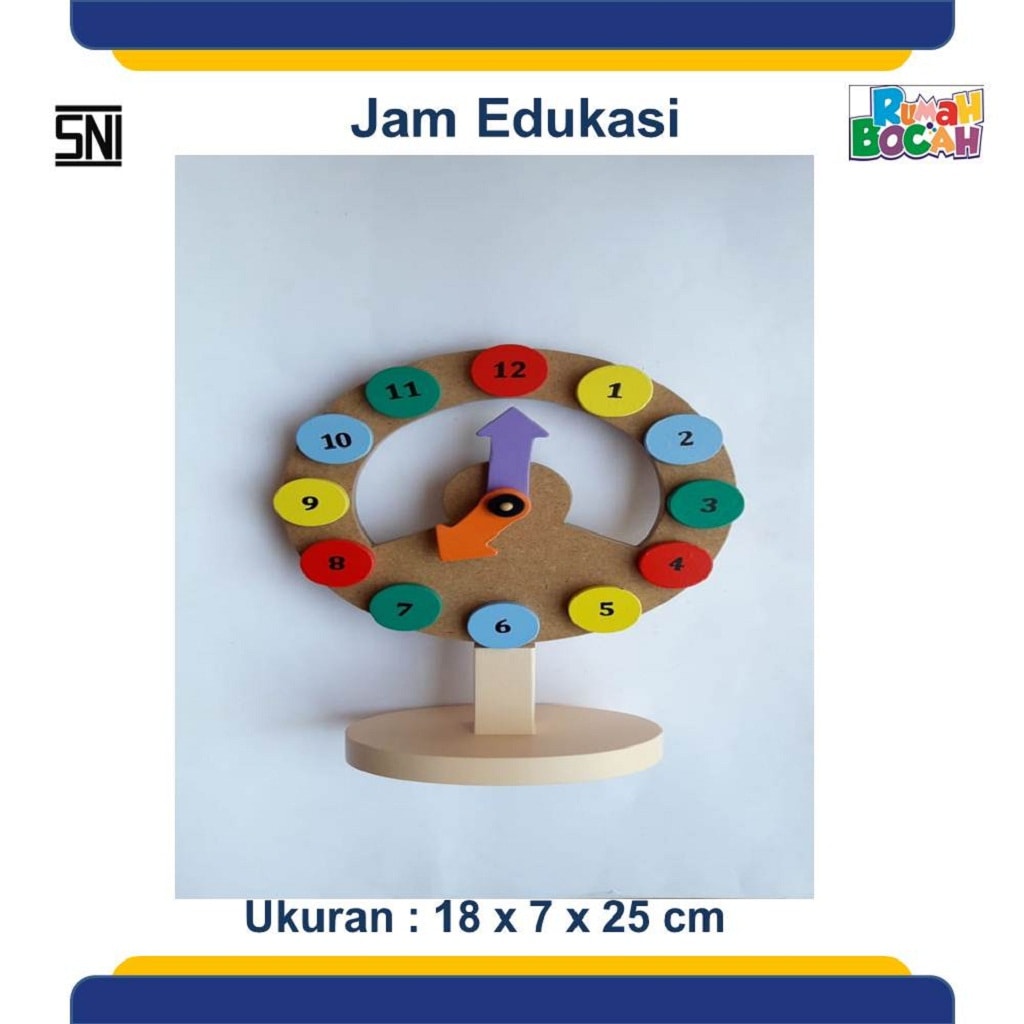 Mainan Kayu Edukasi Jam