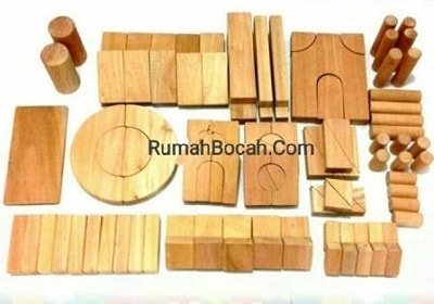 Jual Mainan Edukasi Anak Balok Natural
