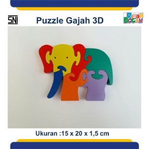 Produsen Mainan Anak Edukatif Puzzle 3 dimensi hewan gajah