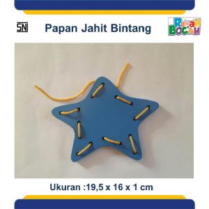 Jual Mainan Kayu Papan Jahit Bintang