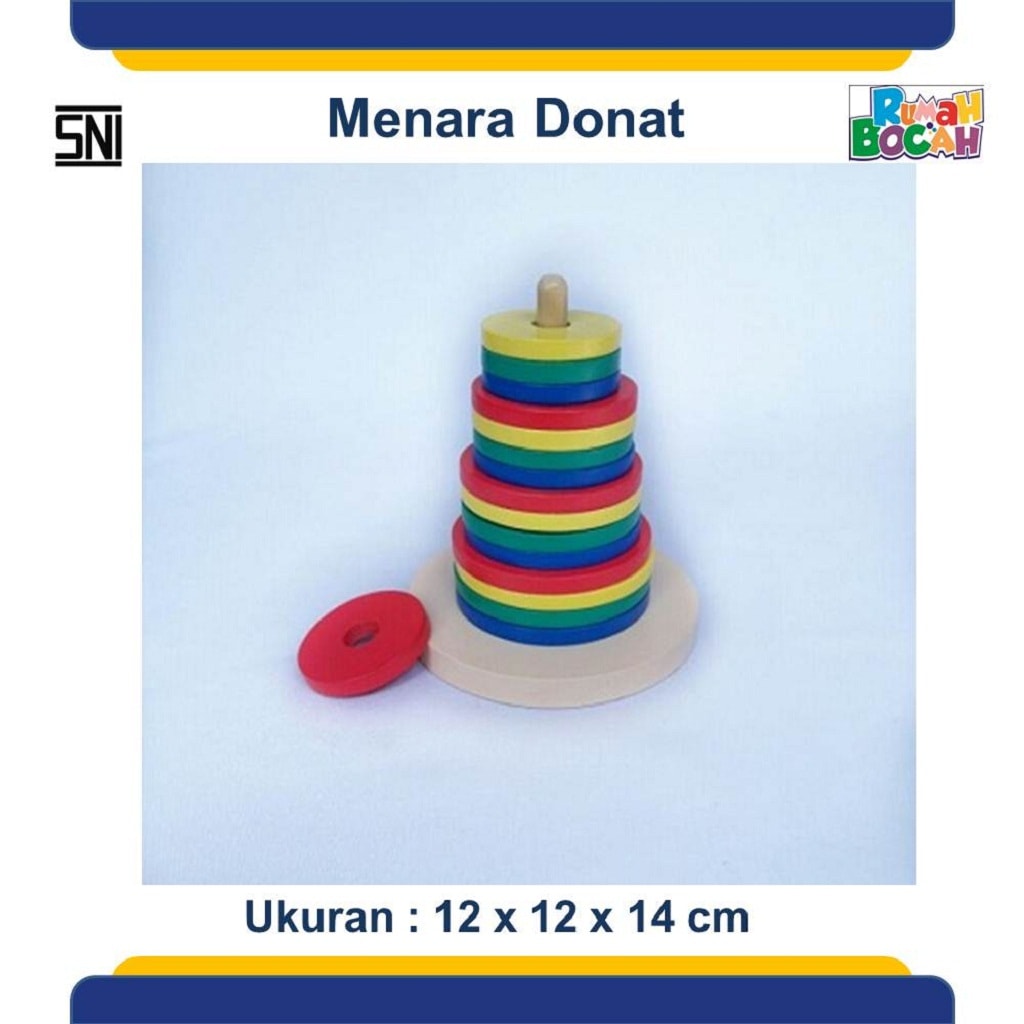 Jual Mainan Edukasi Anak 4 Tahun Menara Donut