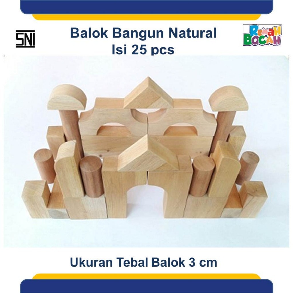 Jual Mainan Balok Susun Natural