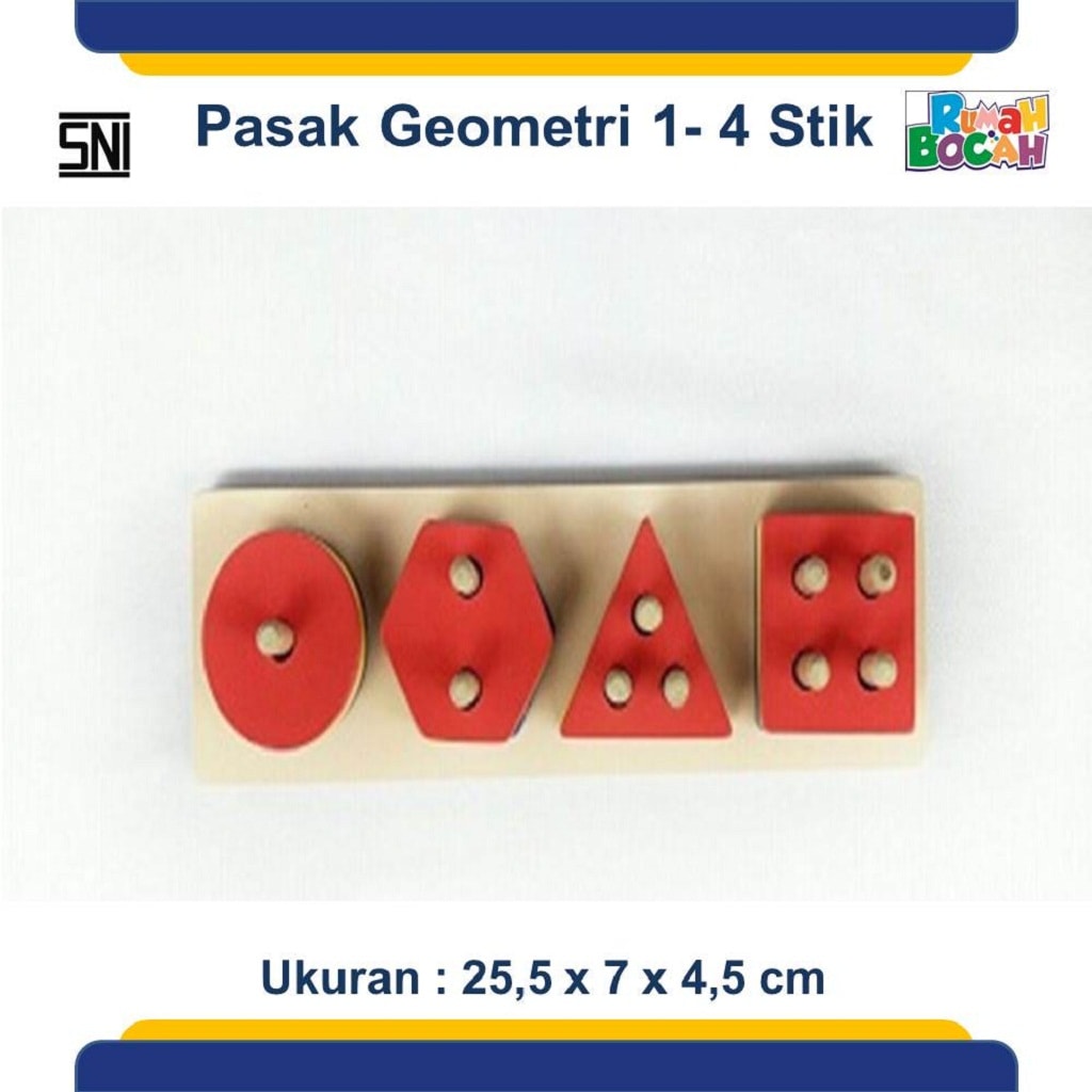 Jual Alat Peraga Paud Pasak Geometri 1-4 Stik