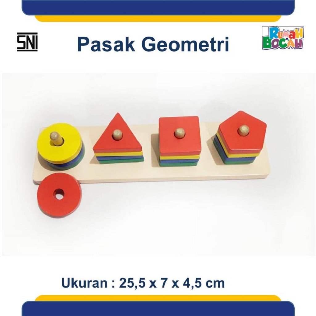 Jual Mainan Edukatif Anak 3 Tahun Pasak Geometri 1 Stik