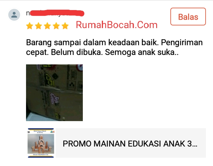 Testimoni Jual Mainan Balok Kayu .