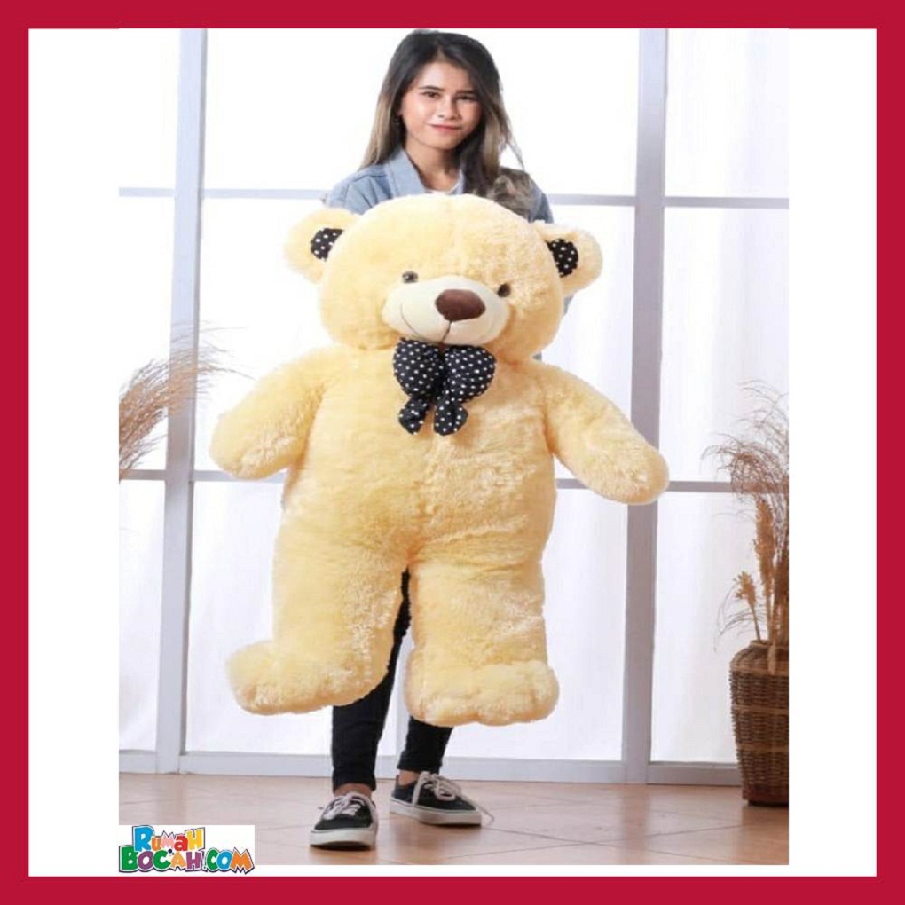 Mainan Kado Anak Perempuan Boneka BesarJumbo 1 Meter Beruang Teddy Bear Chosy Coklat Muda