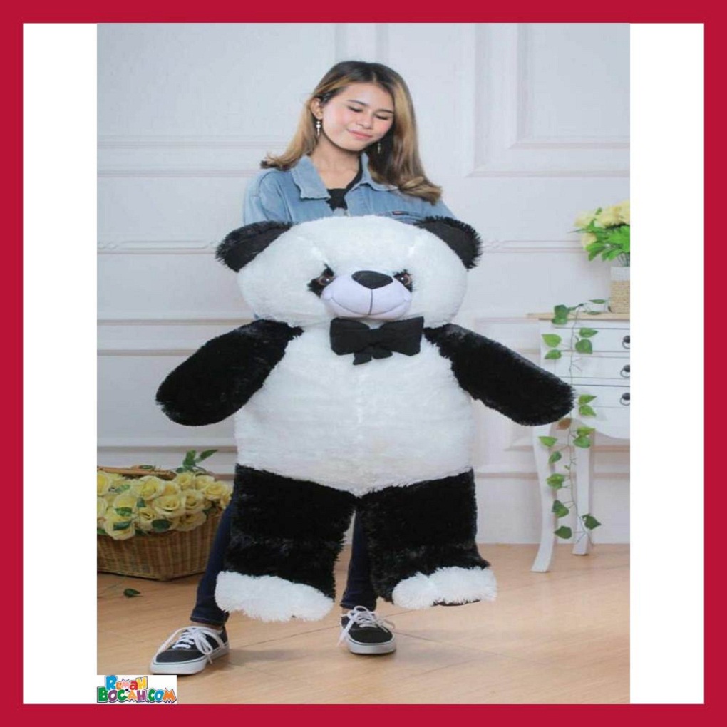 Mainan Kado Anak Remaja Perempuan Boneka Besar Jumbo 1 Meter Hewan Panda Sujum Bisa Dicuci SNI