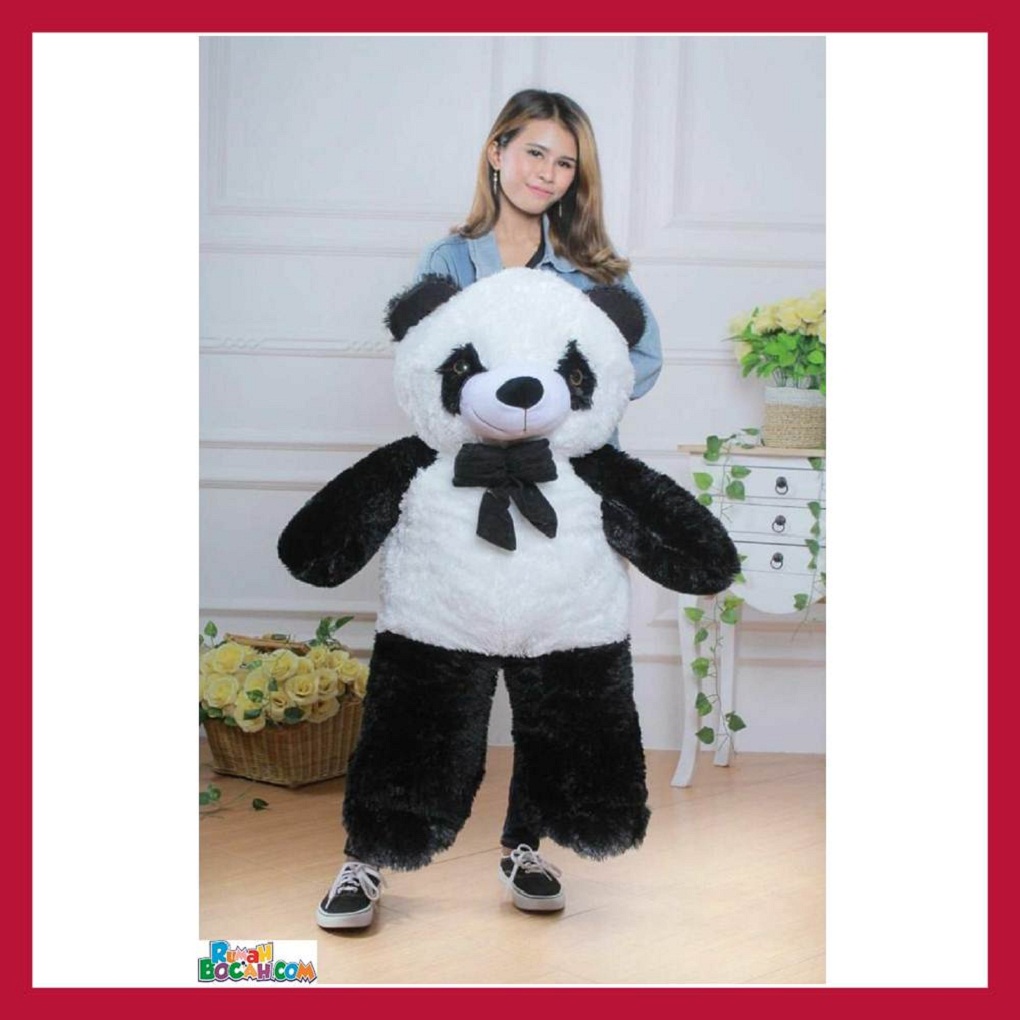 Mainan Kado Anak Remaja Perempuan Boneka Besar Jumbo 1 Meter Hewan Panda Sujum Bisa Dicuci SNI-min