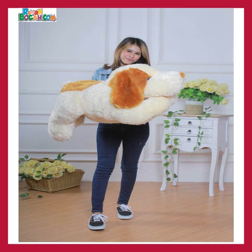 Mainan Kado Anak Laki Laki Perempuan Boneka Besar Jumbo 1 Meter Hewan Anjing Goopy-min