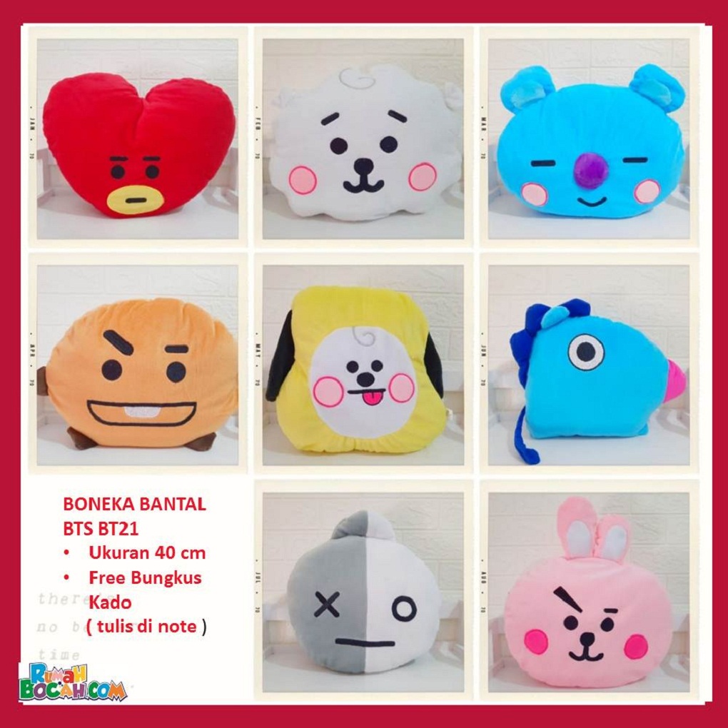 Mainan Kado Anak Perempuan Boneka Bantal BTS BT21-min (1)