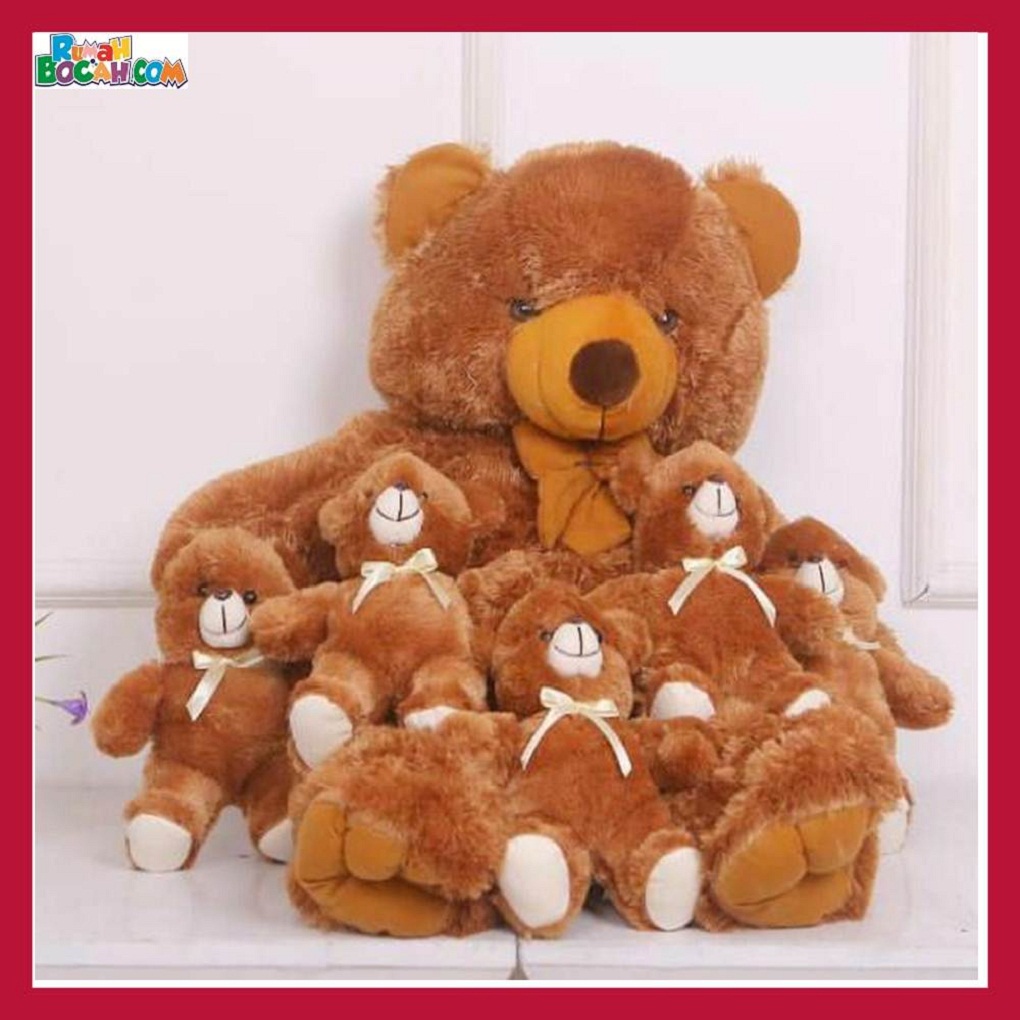 Mainan Kado Anak Remaja Sahabat Pacar Perempuan Cewek Boneka Jumbo Besar Hewan Beruang Teddy Bear Beranak-min