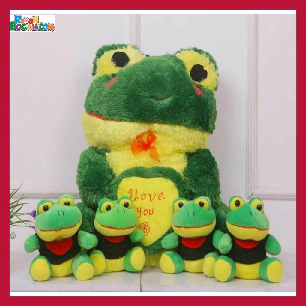 Mainan Kado Anak Remaja Sahabat Pacar Perempuan Cewek Boneka Jumbo Besar Hewan Kodok Keropi Beranak-min