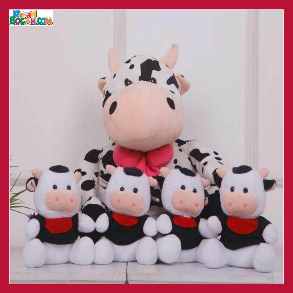 Mainan Kado Anak Remaja Sahabat Pacar Perempuan Cewek Boneka Jumbo Besar Hewan Sapi Beranak-min