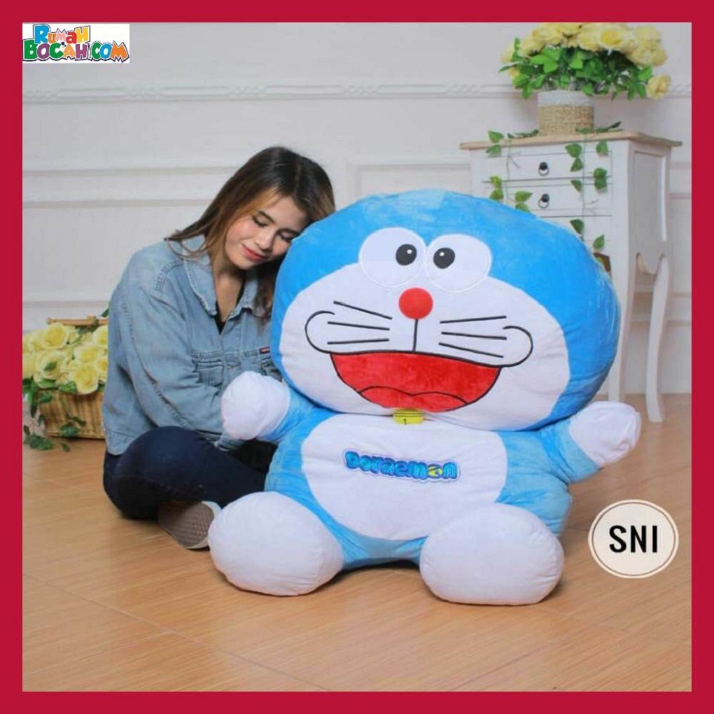Mainan Kado Ulang Tahun Anak Remaja Sahabat Pacar Perempuan Cewek Boneka Besar Jumbo Doraemon-min