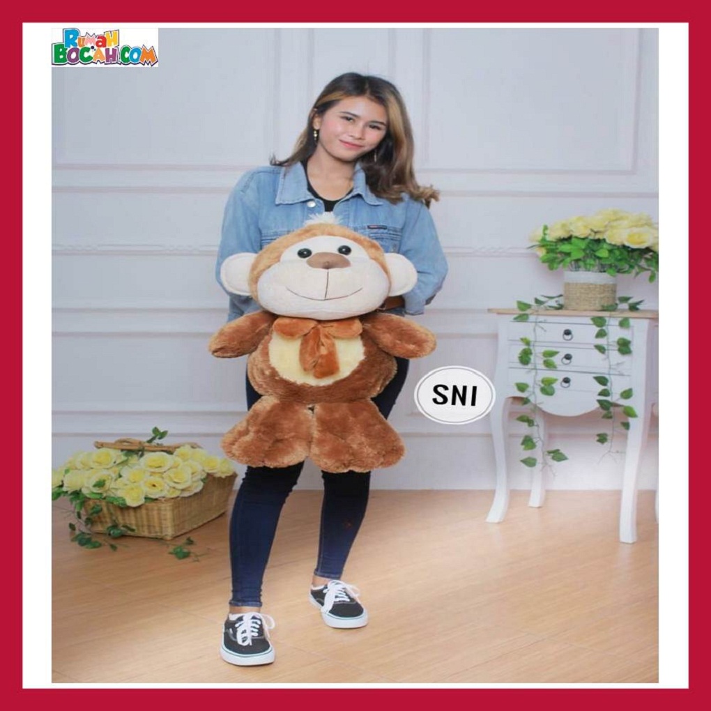 Mainan Kado Ulang Tahun Anak Remaja Sahabat Pacar Perempuan Cewek Boneka Jumbo Besar Hewan Monyet-min