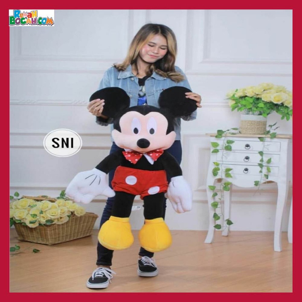 Mainan Kado Ulang Tahun Anak Sahabat Pacar Remaja Perempuan Cewek Boneka Jumbo Besar Mickey Mouse SNI-min