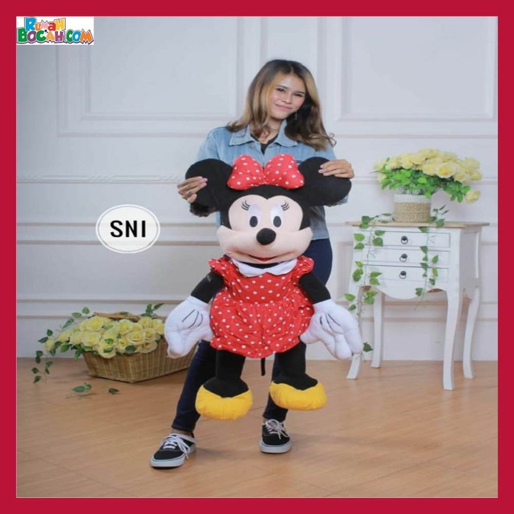 Mainan Kado Ulang Tahun Anak Sahabat Pacar Remaja Perempuan Cewek Boneka Jumbo Besar Minnie Mouse SNI-min