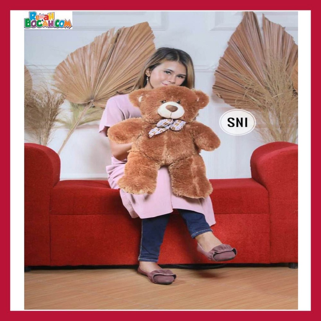 Mainan Kado Ulang Tahun Anak Sahabat Pacar Remaja Perempuan Cewek Boneka Teddy Bear Beruang Comic Coklat-min