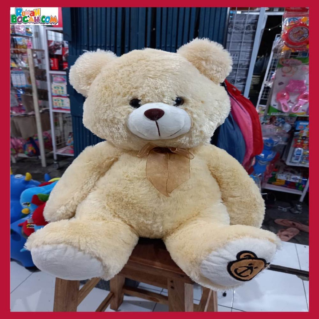 Mainan Kado Ulang Tahun Anak Sahabat Pacar Remaja Perempuan Cewek Boneka Teddy Bear Beruang Cream-min