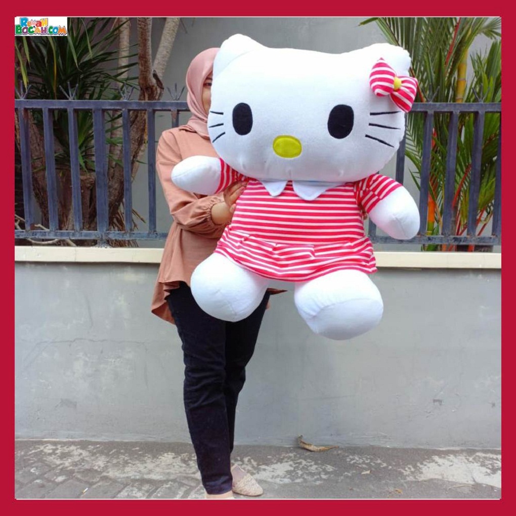 Mainan Kado Ulang Tahun Anak Sahabat Pacar Remaja Perempuan Cewek Boneka Jumbo Besar Hello Kitty JB-min