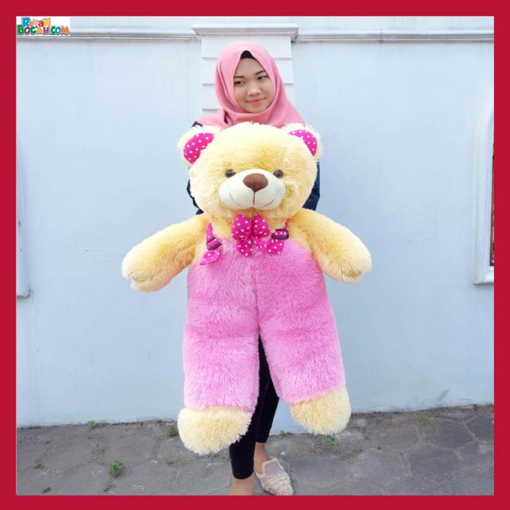 Mainan Kado Ulang Tahun Anak Sahabat Pacar Remaja Perempuan Cewek Boneka Jumbo Besar Teddy Bear pink Jojon XL-min