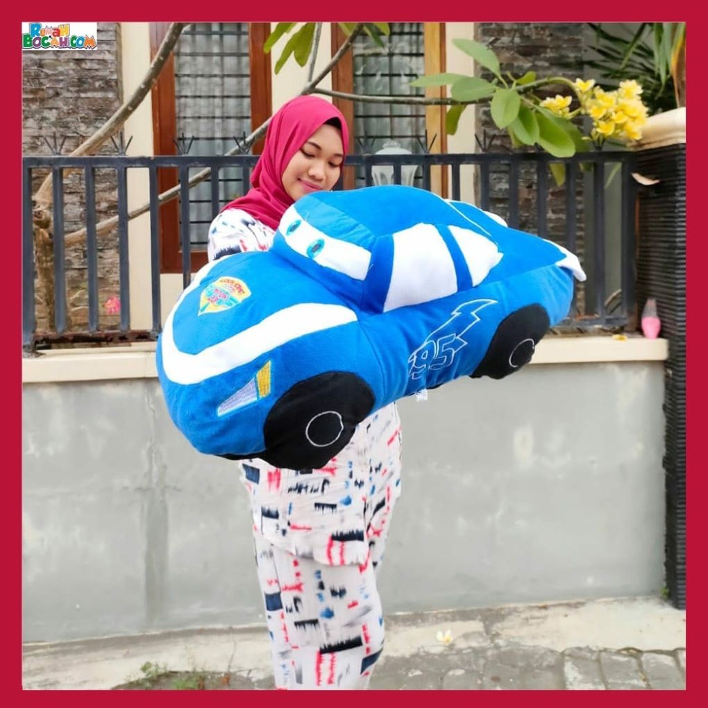 Kado Ulang Tahun Sahabat Pacar Remaja Anak Perempuan Cewek Putri Laki Laki Cowok Putra Boneka Jumbo Besar Car Mobil Biru JB 60 cm Bungkus Kado-min