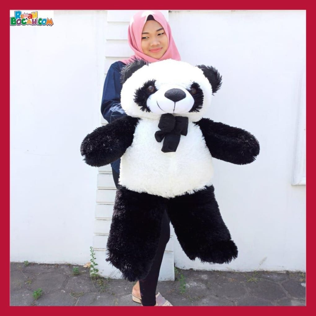 Mainan Kado Ulang Tahun Sahabat Pacar Remaja Anak Perempuan Cewek Putri Boneka Jumbo Besar Teddy Bear Beruang xl 70 cm Panda-min
