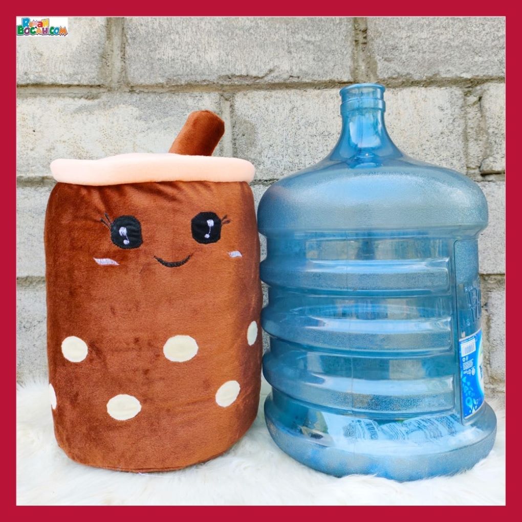 Kado Ulang Tahun Anniversary Pernikahan Anak Remaja Sahabat Pacar Perempuan Cewek Putri Boneka Besar Jumbo Boba XL 50 cm Coklat Bungkus Kado-min